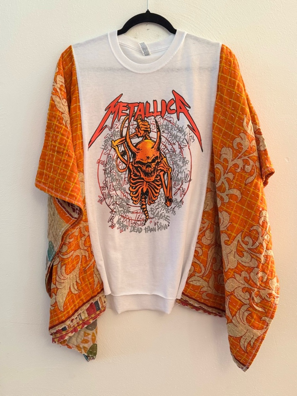METALLICA Artisan Made Upcycled Vintage Kantha Size Inclusive Handmade Boho
